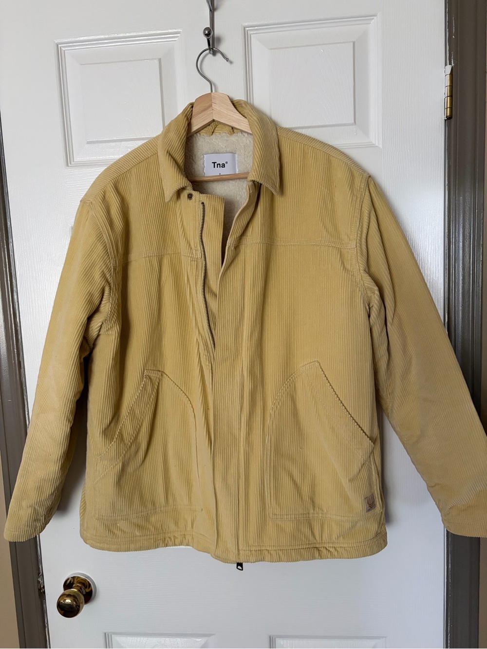 TNA Corduroy Jacket in Butter Yellow